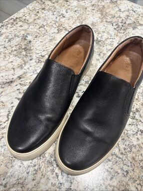 Frye Black Leather Slip-On Shoes Women's Sz 10M
